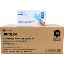 Has-Pet Ultralite Mavi Nitril Eldiven Medium (M) 100'LÜ x 20 Paket