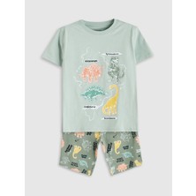 Lc Waikiki Yeni Sezon Baskılı Erkek Çocuk Şortlu Pijama Takımı