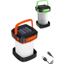 BYZM Katlanabilir Kamp Lambası Akordiyon Lamba Şarjlı 3 Kademeli Solar
