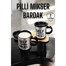 BYZM Mikser Kupa Yazılı Mug Bardak Karıştırma Özelliği