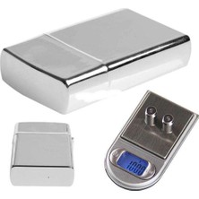 BYZM Diamond Zippo Çakmak Şeklinde Kutulu Mini Cep Hassas Dijital Terazi (200GR-0.01)