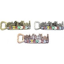 BYZM Istanbul Temalı Metal Magnet ve Açacak Model 3