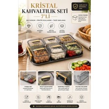 Empressco Şeffaf Kristal Kahvaltılık Seti, 7 Parça, Modern ve Şık Tasarım