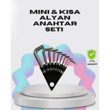 BYZM 9 Parça Kısa Tip Alyan Seti Isıl Işlemli Profesyonel Kullanım