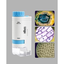 BYZM Taşınabilir Mini Mikroskop LED Işıklı 80X–200X Büyütmeli ve Odak Ayarlı