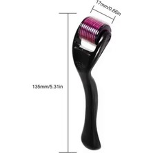 BYZM Dermaroller Titanyum 540 Iğneli 1 mm Saç Kaş Sakal Serum Kullanıma Uygun