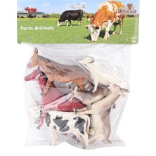 BYZM SH-9001-VARDEM Poşetli 6pcs 8 Inch  Çiftlik Hayvan ve Dinozor Set