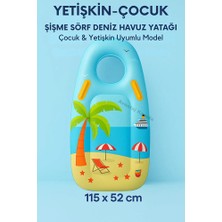 Avantaj Kapıda Şişme Sörf Deniz ve Havuz Yatağı 115X52 cm – Yetişkin & Çocuk Uyumlu – Şeffaf Pencereli