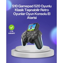 BYZM 500 Oyunlu Nostaljik El Tipi Oyun Konsolu, Taşınabilir Şarjlı Cihaz, Renkli Ekran ve Tv Destekli