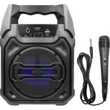 BYZM Karaoke Mikrofonlu Fm Radyolu Bluetooth Hoparlör Yüksek Ses Kaliteli
