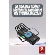 BYZM Kablosuz Çoklu Şarj Girişli 10.000 Mah Kablolu Powerbank Taşınabilir