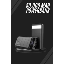 BYZM Taşınabilir Powerbank 50.000 Mah 4 Girişli Hızlı Şarj LED Göstergeli Fenerli Şarj