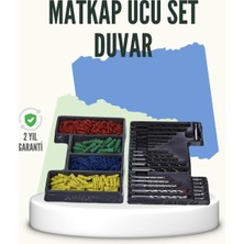 BYZM Matkap Ucu Seti 24 Parça Organizer Kutulu Ahşap Metal Beton Uyumlu