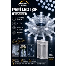 Light Home Kablolu LED Işık Zinciri Beyaz Dekoratif LED Aydınlatma Oda Duvar Yatak Odası Parti Yılbaşı Süsü 1,5 Metre 10 LED
