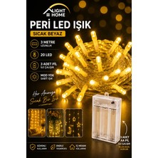 Light Home Kablolu LED Işık Zinciri Gün Işığı Dekoratif LED Aydınlatma Oda Duvar Yatak Odası Parti Yılbaşı Süsü 3 Metre 20 LED