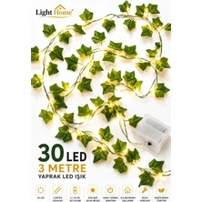Light Home 3 Metre 30 Led’li Yapay Sarmaşık Peri Işık – Balkon, Bahçe, Oda ve Duvar Dekoru
