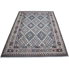 Zehra Abla Halı Vintage El Dokuma Pastel Cerit Yörükleri Meşhed Iran Yün Kilim 7405