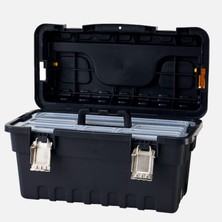 Port-Bag Port-Bag Se.02 18" Strongo Eko Metal Kilitlli Siyah Plastik Takım Çantası