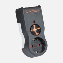 Tuncmatik Tunçmatik Tunçmatik Tekli Akım Korumalı Priz Siyah