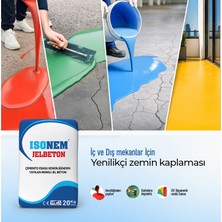 İsonem Isonem Isonem Jel Beton Çimento Esaslı Kendiliğinden Yayılan Renkli Jelbeton 20 kg Kraft Torba Kırmızı