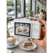 Aesco Beyaz 4K Dijital Kamera 2.4 Inç Hd Ekran ve LED Flaşlı - Lisinya