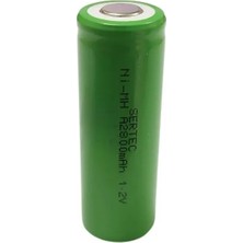 Aesco Sertec - 1.2V 2800 Mah - A Size - Ni-Mh Şarjlı Pil - (Başsız / Flat Head)