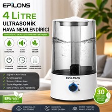 Aesco Rbh-04 Ultrasonik Hava Nemlendirici 4 Litre Buhar Makinesi Aroma Difüzörü - Otomatik Kapanma ( Lisinya )