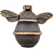 Aesco Antika Tarz Dekoratif Pirinç Arı Kapı Tokmağı, Taktak - Küçük, 123X150MM, Antik