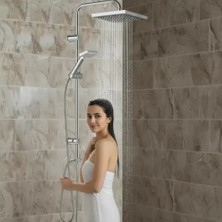 Aesco Irmak Premium Robot Yağmurlama Tepe Duş Sistemi – Modern Banyo Batarya Seti ( Lisinya )