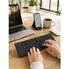 Aesco Taşınabilir Katlanabilir Bluetooth Klavye Ios Android Windows Uyumlu - Lisinya