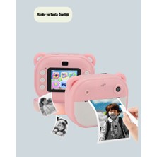 Aesco Anında Baskı Özellikli Çocuk Kamerası – 24MP Hd Çift Lens, 32GB Hafıza ve Oyun Modu - Lisinya