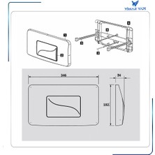 VitrA 426243YP Kumanda Paneli Mat Krom (790-5085 Ön Kısım)