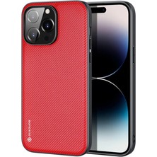 Aesco Dux Ducis Fino Serisi iPhone 14 Pro 6.1 Inç Kılıf Premium Dokuma Silikon KILIF-(5775)