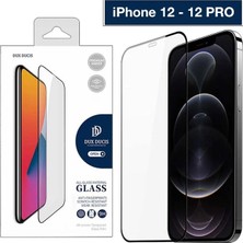 Aesco Dux Ducis iPhone 12 - 12 Pro 6.1inç Tempered Cam Ekran Koruyucu 10D Full KAPLAMA-(5775)