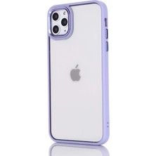 Aesco Ally iPhone 12 Pro Max 6.7inç Kılıf Parlak Renkli Çerçeveli Ultra Lüx Tpu Silikon KILIF-(5775)