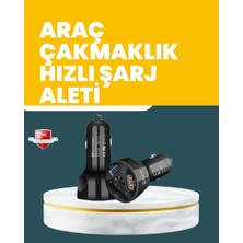Aesco 55W Hızlı Şarj Araç Çakmaklık Adaptörü Qc 3.0 Pd