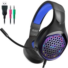 Aesco Xmowi R1 Gaming Mikrofonlu Rgb Oyuncu Kulaklığı Pc- Dizüstü  ve PS4-(5775)