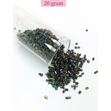 Aesco Kesme Cam Boncuk 2mm - 20 Gram - Parlak Alacalı -BNC304