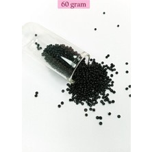 Aesco Dökme Cam Kum Boncuk (11/0) 2 mm - 60 Gram -  Siyah - BNC045