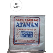 Aesco Kalın Şeffaf Atlet Poşet Küçük Boy 25X33 cm 1 kg (10 Paket-Takriben 1,700 Adet)