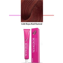 Aesco Premium 6.66 Koyu Kızıl Kumral - Kalıcı Krem Saç Boyası 50 G Tüp