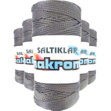 Aesco 5 Adet Polyester Makrome Ipi 423 Gri 100 gr