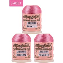 Aesco 3 Adet Altınbaşak Oya ve Dantel Ipi 20 gr - Royaleks - No: 312