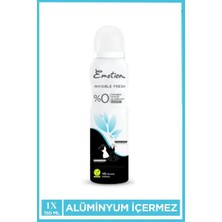 Aesco Emotion Invisible Fresh Black & White Kadın Deodorant 150ML Vegan, Leke Bırakmaz