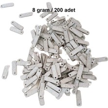 Aesco Mat Beyaz 15 x 5 mm Dantel Oya Yazma Halhal Abiye Lazer Kesim Pul 200 Adet / 8 Gram