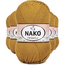 Aesco 5 Adet Pırlanta Amigurumi El Örgü Ipi Yünü Altın 6706