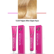 Aesco 2 Li Set Premium 12.03 Yoğun Altın Süper Açıcı - Kalıcı Krem Saç Boyası 2 x 50 G Tüp