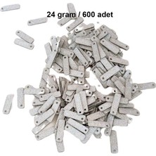 Aesco Mat Beyaz 15 x 5 mm Dantel Oya Yazma Halhal Abiye Lazer Kesim Pul 600 Adet / 24 Gram