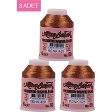 Aesco 3 Adet Altınbaşak Oya ve Dantel Ipi 20 gr - Royaleks - No: 428