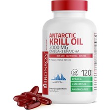 Bronson Antarctic Krill Oil 2000 Mg With Omega-3s Epa Dha Astaxanthin And Phospholipids 120 Softgels